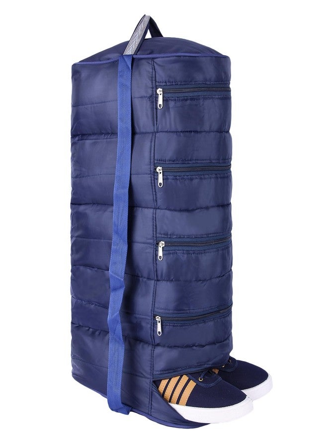 Peafowl 5 Pocket Shoe Cover | Shoe Bag for Travel & Storage Travel Organizer for Women & Men Travel Accessories Shoe Organizer Shoe Bags | Lightweight Shoe Bags Blue - Image 1